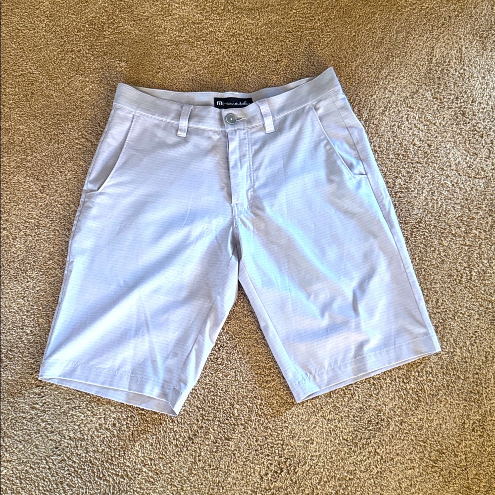 Travis Mathew White Flat Front Men Shorts